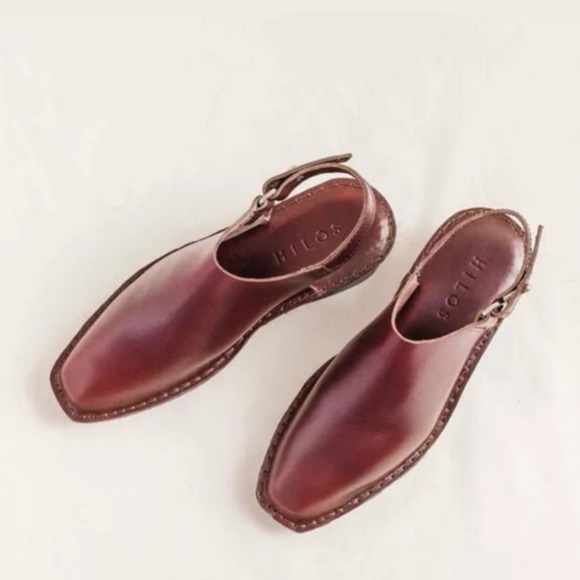 HILOS Aurora Mule in Burgundy Leather - Picture 2 of 9